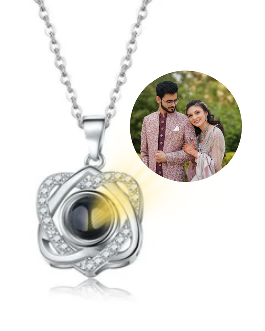 Double Hearts Projection Necklace