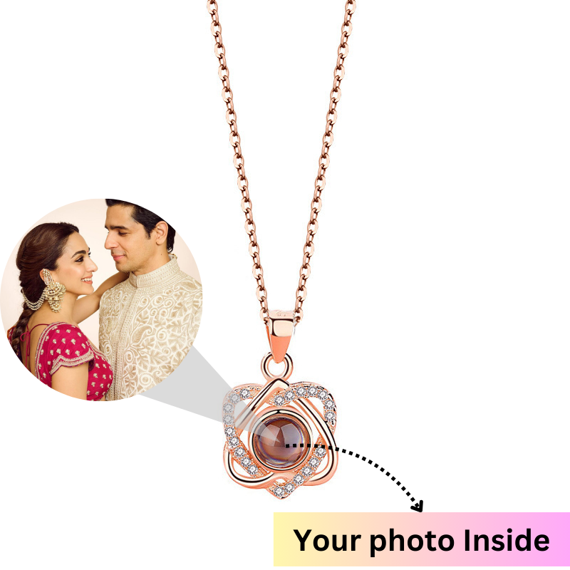 Double Hearts Projection Necklace