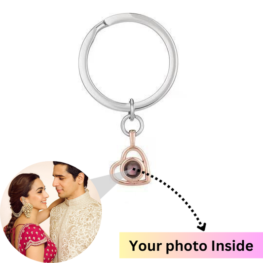 Heart Custom Photo Projection Keychain